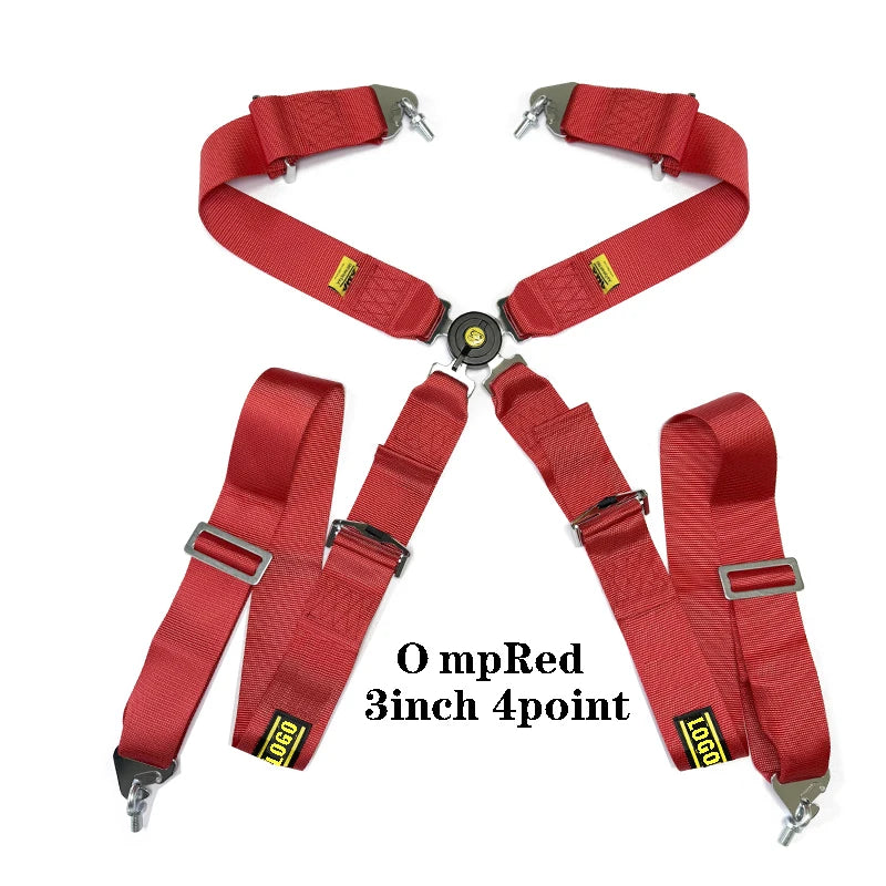 Nuova cintura di sicurezza da corsa con imbracatura da 3 pollici, fissaggio a 4/5/6 punti, montaggio a sgancio rapido, cintura di sicurezza per auto in nylon JDM Takata, modifica