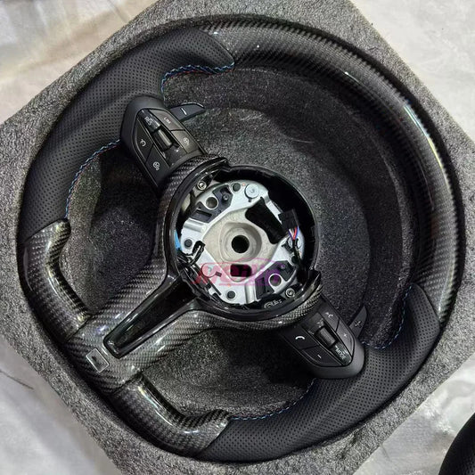 BMW F10 F20 F30 F32 F36 F80 F82 M3 M4 M leather sport steering wheel, modified