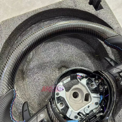 BMW F10 F20 F30 F32 F36 F80 F82 M3 M4 M leather sport steering wheel, modified