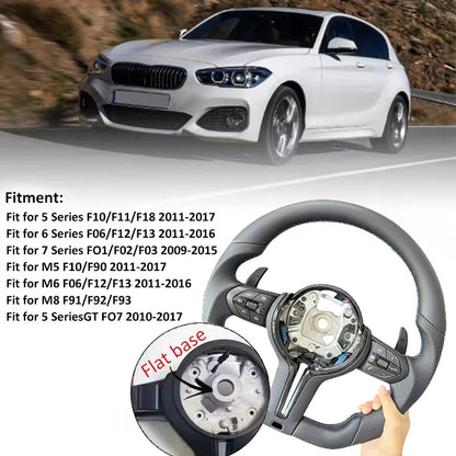 BMW F10 F20 F30 F32 F36 F80 F82 M3 M4 M leather sport steering wheel, modified
