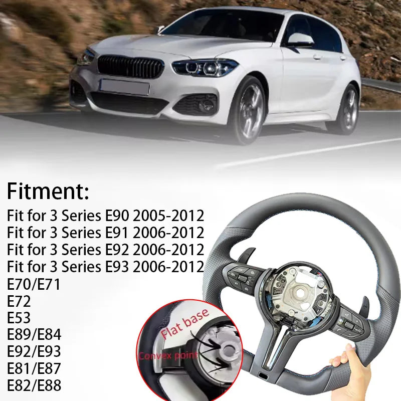 BMW F10 F20 F30 F32 F36 F80 F82 M3 M4 M leather sport steering wheel, modified