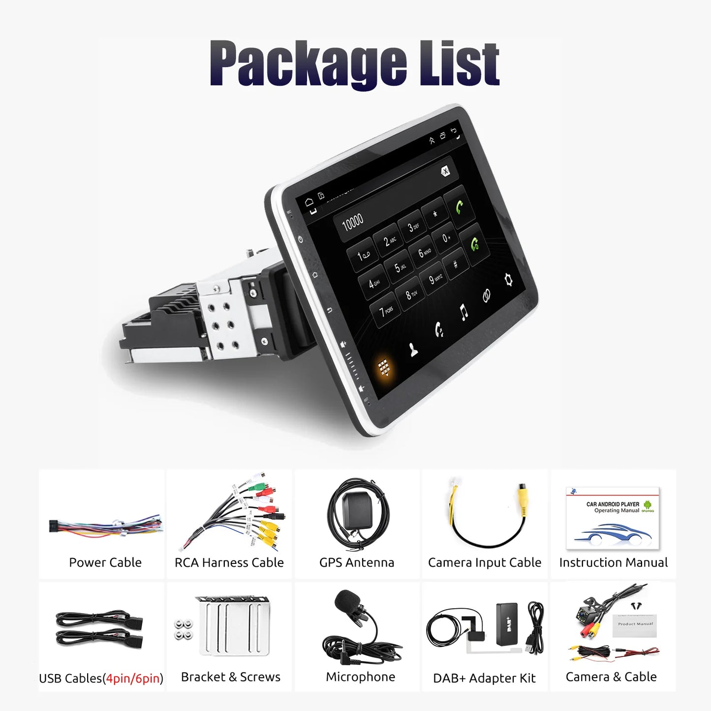 ESSGOO Android 14 10.1 pollici universale