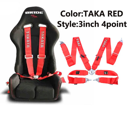 Nuova cintura di sicurezza da corsa con imbracatura da 3 pollici, fissaggio a 4/5/6 punti, montaggio a sgancio rapido, cintura di sicurezza per auto in nylon JDM Takata, modifica