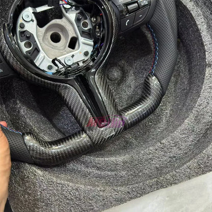 BMW F10 F20 F30 F32 F36 F80 F82 M3 M4 M leather sport steering wheel, modified