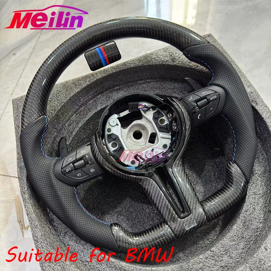 BMW F10 F20 F30 F32 F36 F80 F82 M3 M4 M leather sport steering wheel, modified
