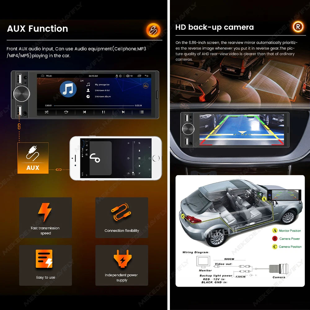 Carplay Android Auto 1 Din