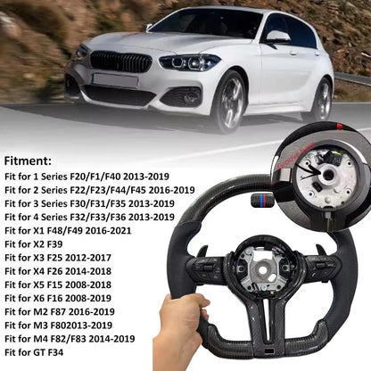 BMW F10 F20 F30 F32 F36 F80 F82 M3 M4 M leather sport steering wheel, modified