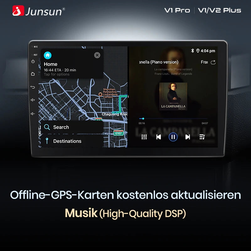 Junsun Android13 Autoradio per Fiat 500X 2014-2020 Sistemi intelligenti per auto per Apple Carplay FM GPS SWC BT