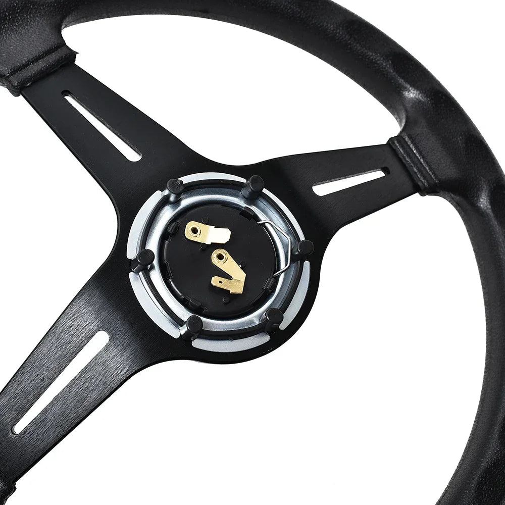 Volanti Nardi da 14 pollici ND PU per auto da corsa, volante sportivo universale Deep Corn Drifting con logo ND