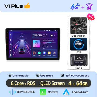 Junsun Android13 Autoradio per Fiat 500X 2014-2020 Sistemi intelligenti per auto per Apple Carplay FM GPS SWC BT