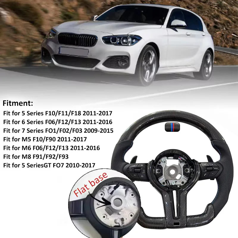 BMW F10 F20 F30 F32 F36 F80 F82 M3 M4 M leather sport steering wheel, modified