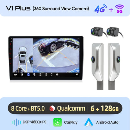 Junsun Android13 Autoradio per Fiat 500X 2014-2020 Sistemi intelligenti per auto per Apple Carplay FM GPS SWC BT