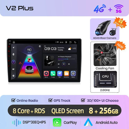 Junsun Android13 Autoradio per Fiat 500X 2014-2020 Sistemi intelligenti per auto per Apple Carplay FM GPS SWC BT